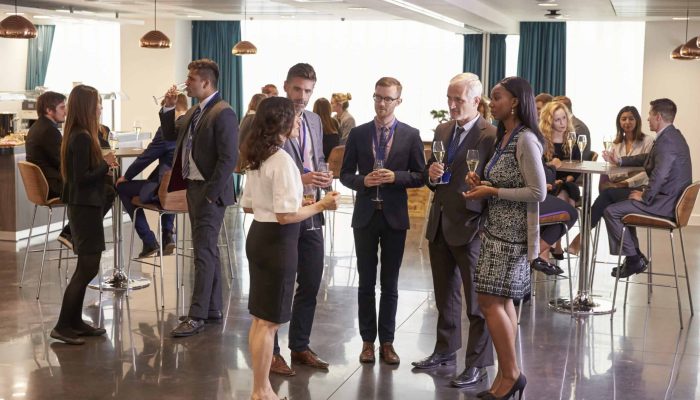 Delegates Networking At Conference Drinks Reception